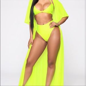 Neon yellow cover up